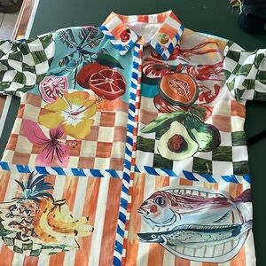 Colorful Graphic Short Sleeve Shirt